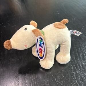 Y2K Cream and Brown Plush Dog Toy- Mary Meyers NWT- standing pup Little Schnozz